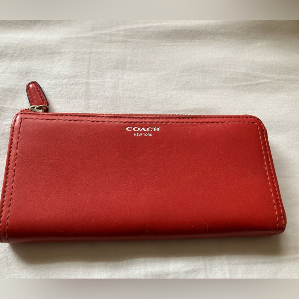 Coach zip around wallet
